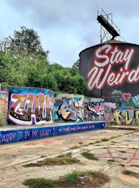 Asheville Art Museum "This image shows an exhibit inside the Asheville Art Museum, showcasing modern art with visitors exploring the artwork."