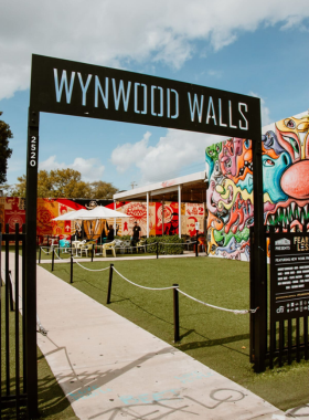 Wynwood Art District Mural "This image shows the vibrant street art in Wynwood Art District, Miami, where colorful murals and contemporary art galleries create a creative atmosphere for visitors to explore and enjoy."