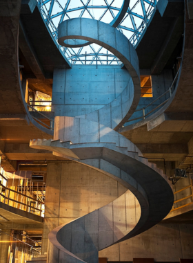 Dalí Museum St. Petersburg "This image shows the surreal exterior of The Dalí Museum in St. Petersburg, Florida, with its iconic glass bubbles and the fascinating collection of Salvador Dalí's works on display inside."