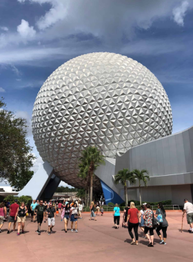 Gatorland Alligator Show "This image shows a live alligator show at Gatorland, with visitors watching thrilling demonstrations of alligator feeding and jumping, highlighting the park’s focus on wildlife conservation."