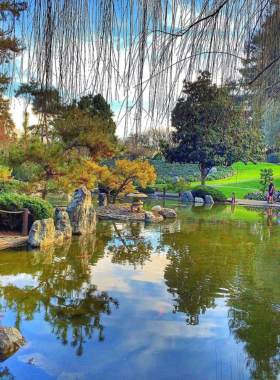 kelley-park-japanese-garden : "This image shows the tranquil Japanese Friendship Garden in Kelley Park, San Jose, with serene ponds, koi fish, and lush greenery, offering a peaceful escape and cultural experience for visitors."
