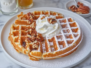 pumpkin waffles recipe is ready to serve