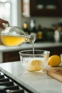 stirring lemon lime soda