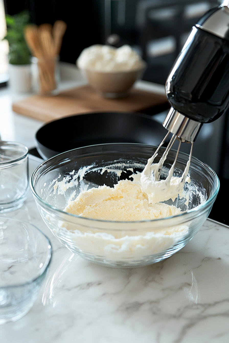 Beating Cream Cheese and Sugar