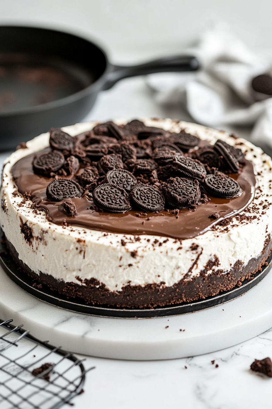 Chilling the Cheesecake with Ganache