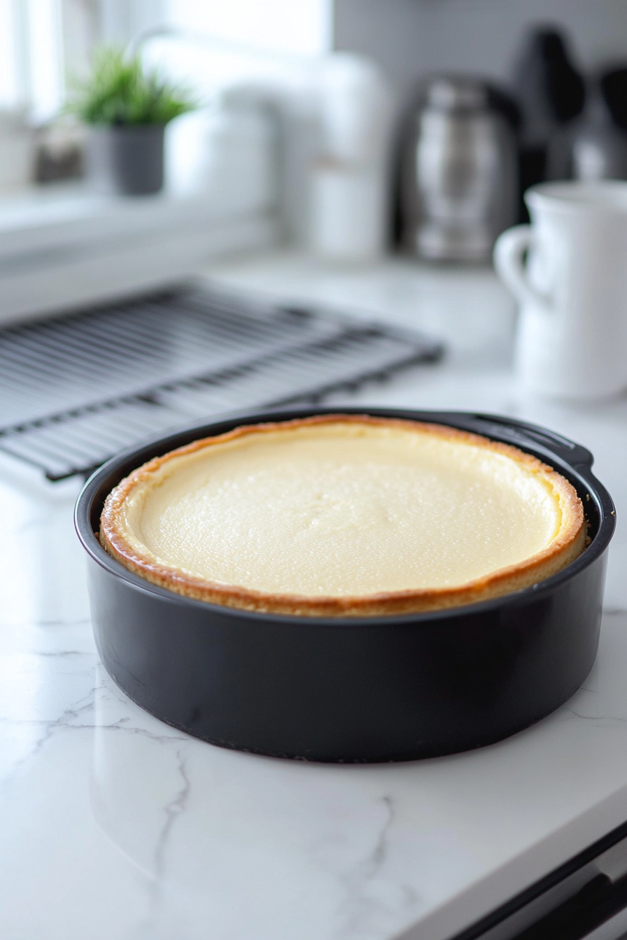 Cooling the Cheesecake for Oreo Crust Cheesecake