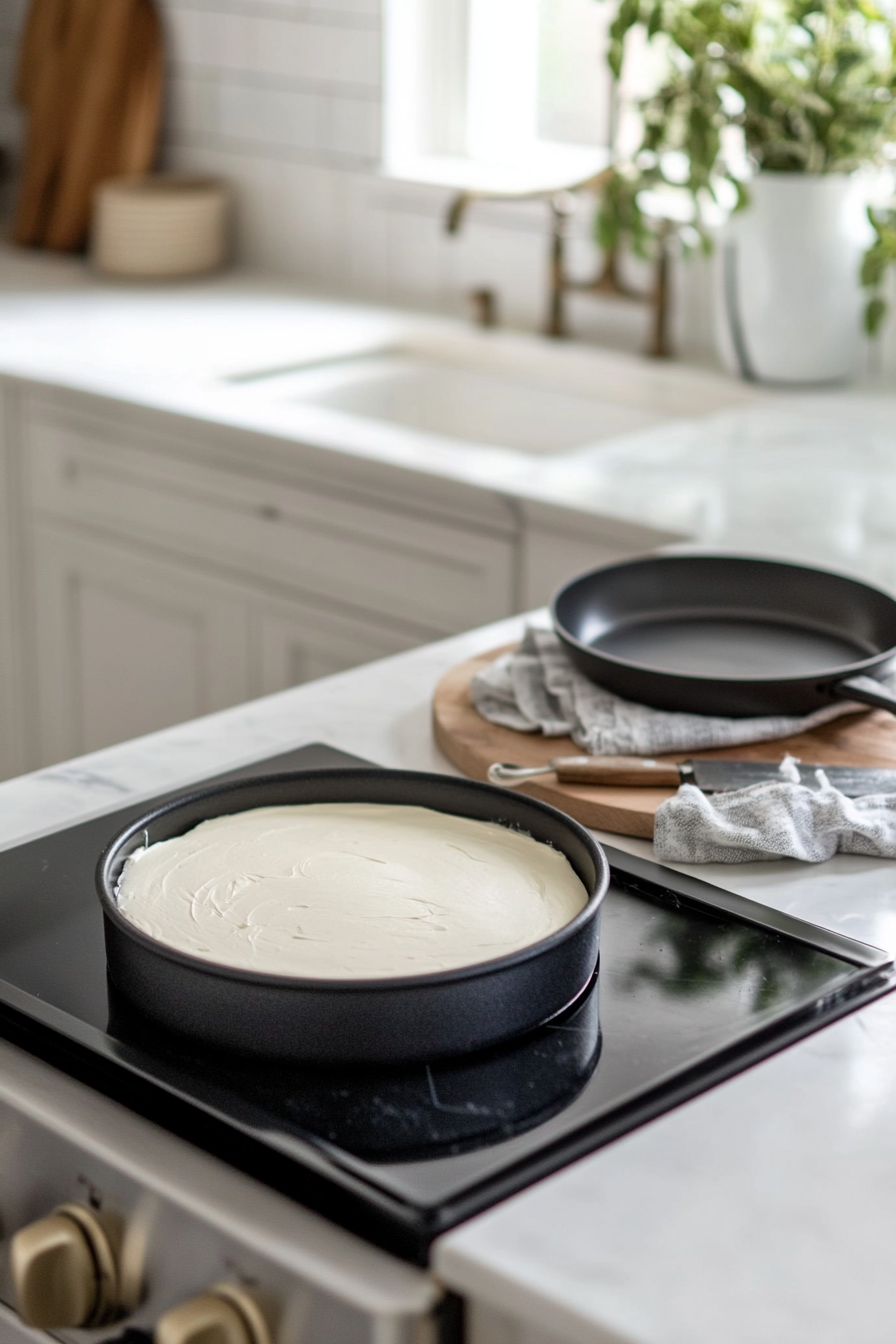 Preheating the Oven and Softening Cream Cheese for the Oreo Crust Cheesecake