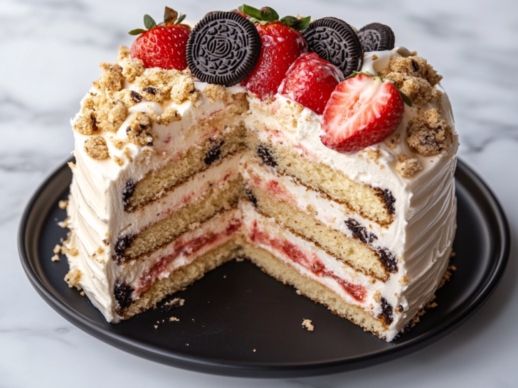 Valentine’s Day Treat: This Strawberry Crunch Cake is Pure Perfection!