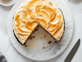 baking-apple-upside-down-cake-in-the-oven