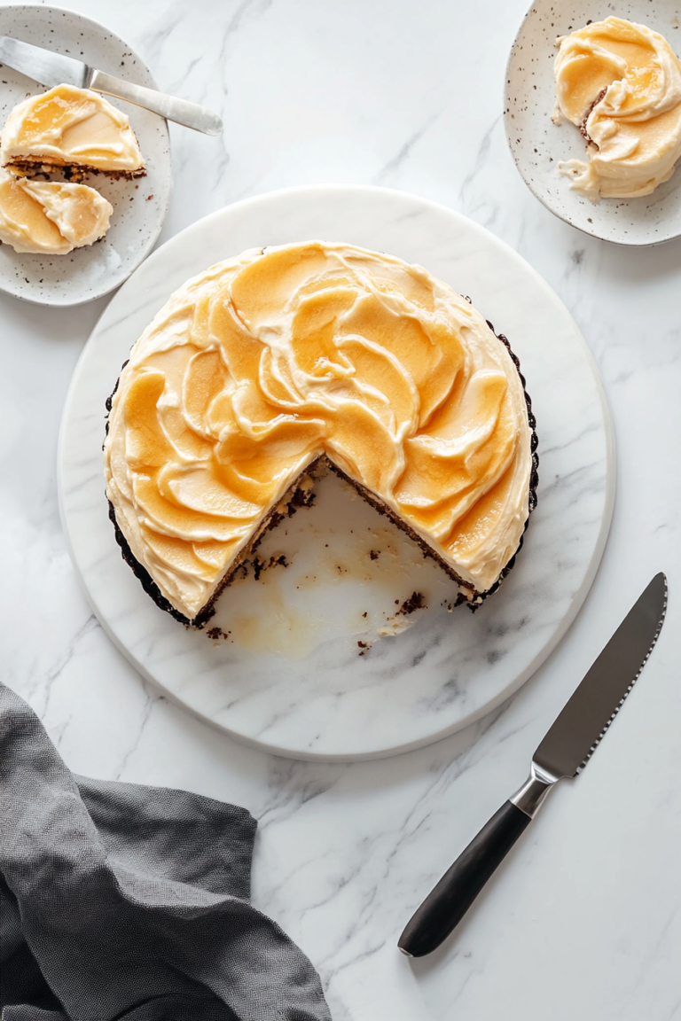 baking-apple-upside-down-cake-in-the-oven