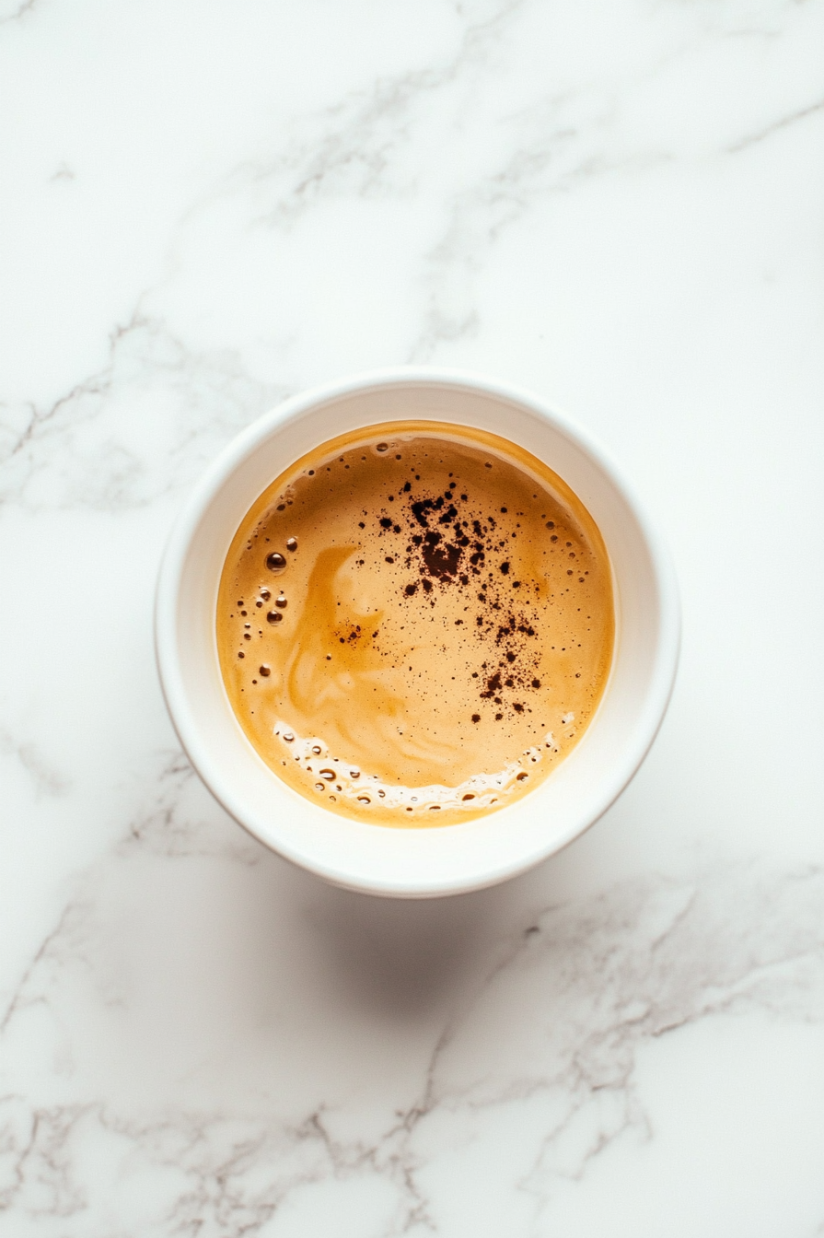 Add espresso powder and vanilla