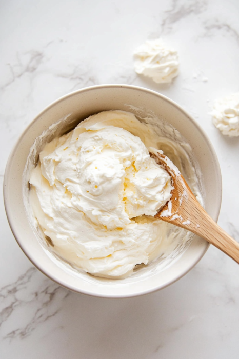 Fold in the whipped cream gently