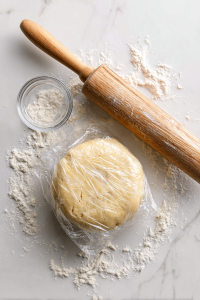 Roll out the dough on a floured surface to a 12-inch round.