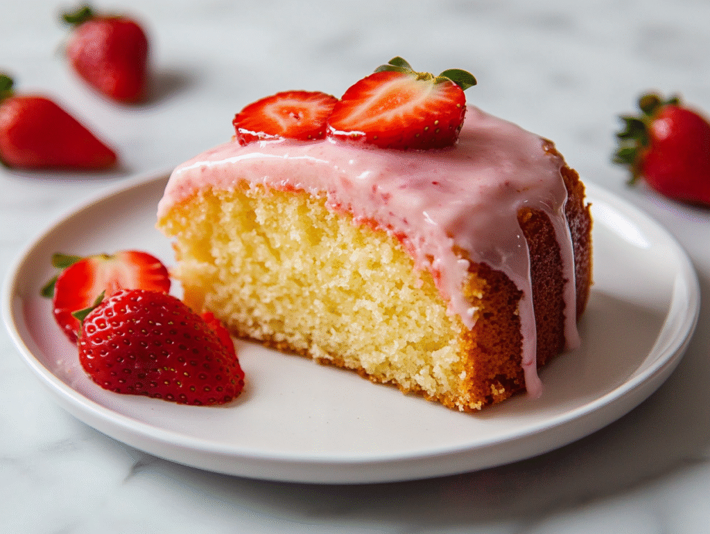Valentine’s Day Strawberry Pound Cake: Sweet, Buttery, and Full of Love"