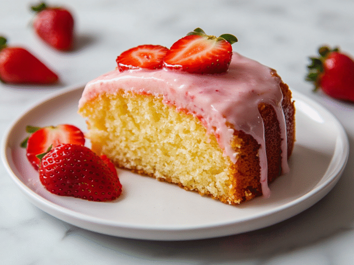 Valentine’s Day Strawberry Pound Cake: Sweet, Buttery, and Full of Love”