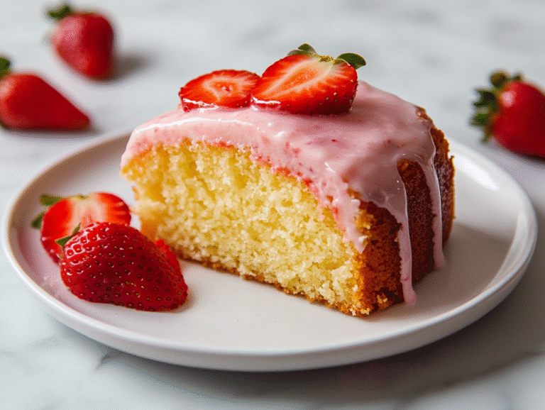 Valentine’s Day Strawberry Pound Cake: Sweet, Buttery, and Full of Love"