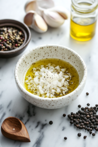 In a small bowl, mix olive oil,