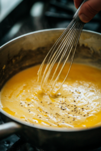 Mix cream and cornstarch, then slowly whisk it into the soup until slightly thickened.