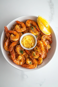 Serving the Shrimp with Old bay butter