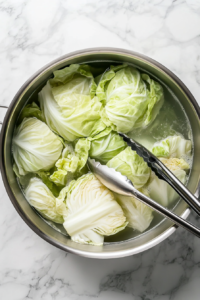 Boiling the Cabbage Leaves