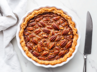 Grandma's Sweet Potato Pecan Pie Recipe is ready to serve