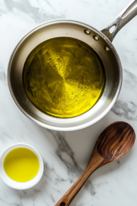 Heating Oil in Saucepan