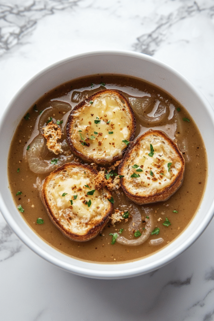 Christmas Vegan French Onion Soup