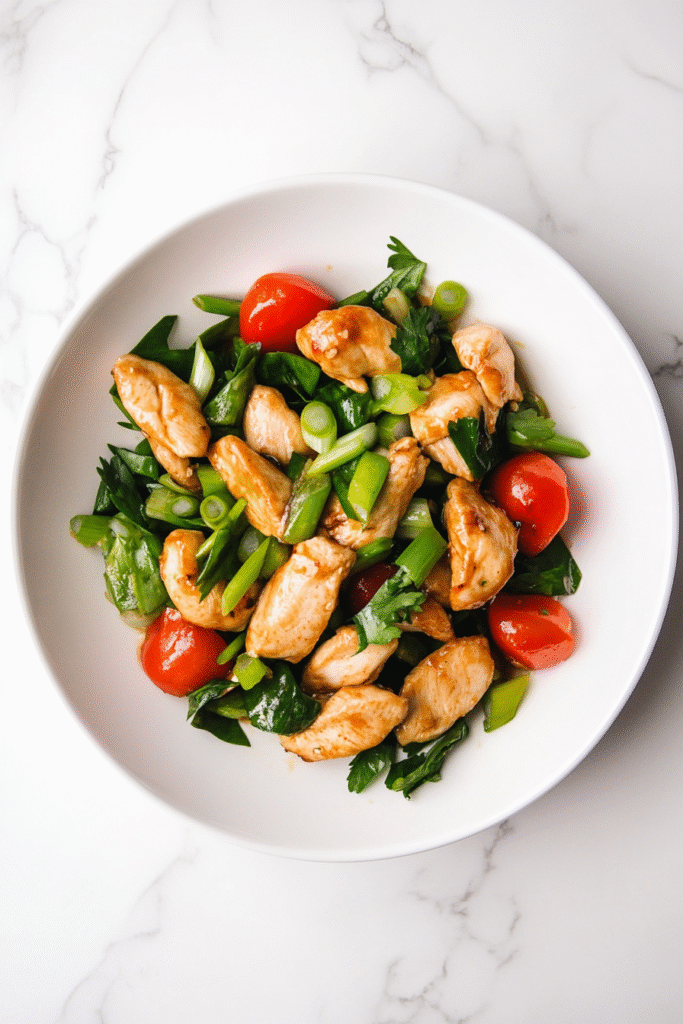 Keto Chicken Stir Fry with Spring Onions