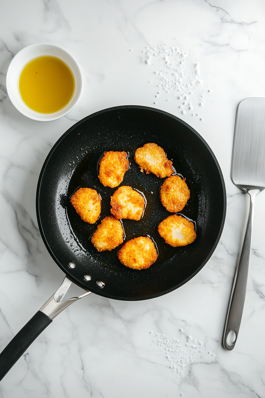 Cook chicken for 4–5 minutes per side until golden and cooked through.