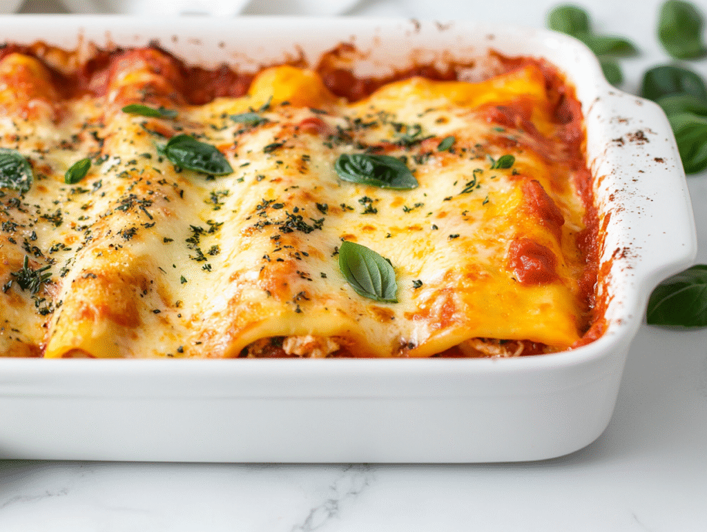 Best Chicken Manicotti Recipe in 40 Mins!