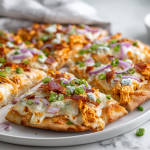 Quick & Easy Buffalo Chicken Flatbread Recipe!