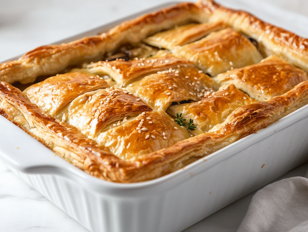 Healthy Chicken Mushroom Pie Recipe!