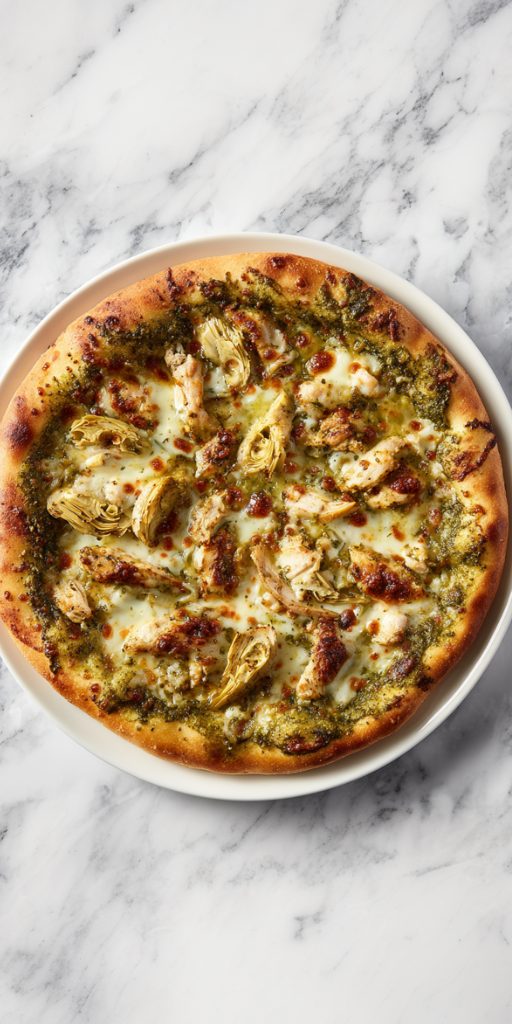 Authentic Pesto Chicken Pizza in 30 Minutes!