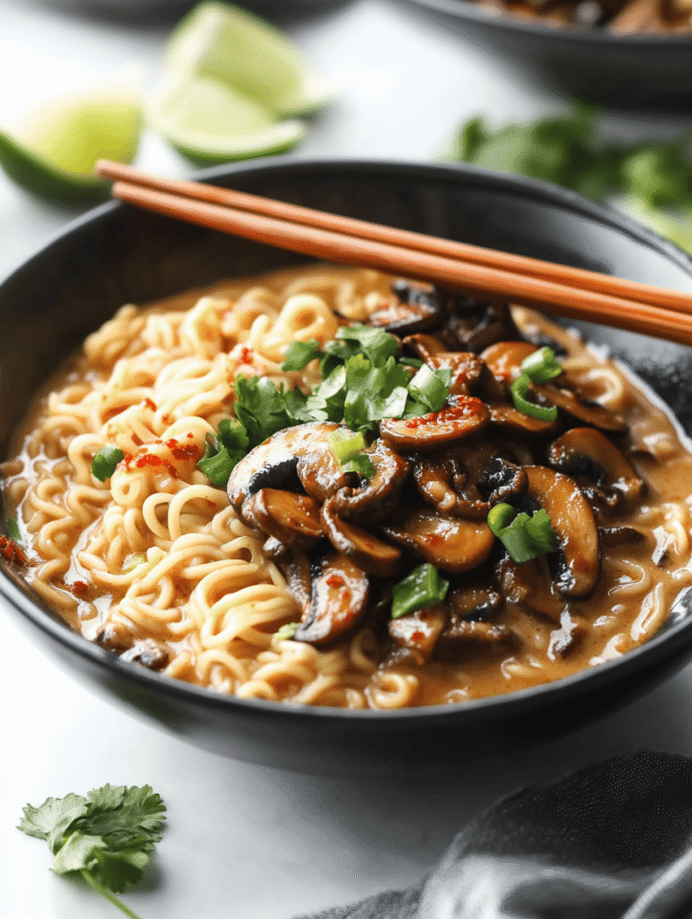 Comfort in a Bowl: Creamy Mushroom Ramen in 20 Minutes
