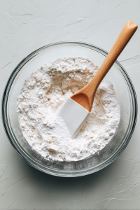 Stir in flour, baking powder, baking soda, and salt until a soft dough forms.