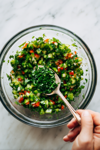 Add chopped coriander leaves and give it a final toss.