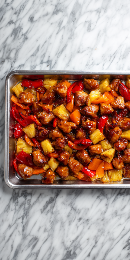 Perfect Sheet Pan Hawaiian Chicken Recipe!