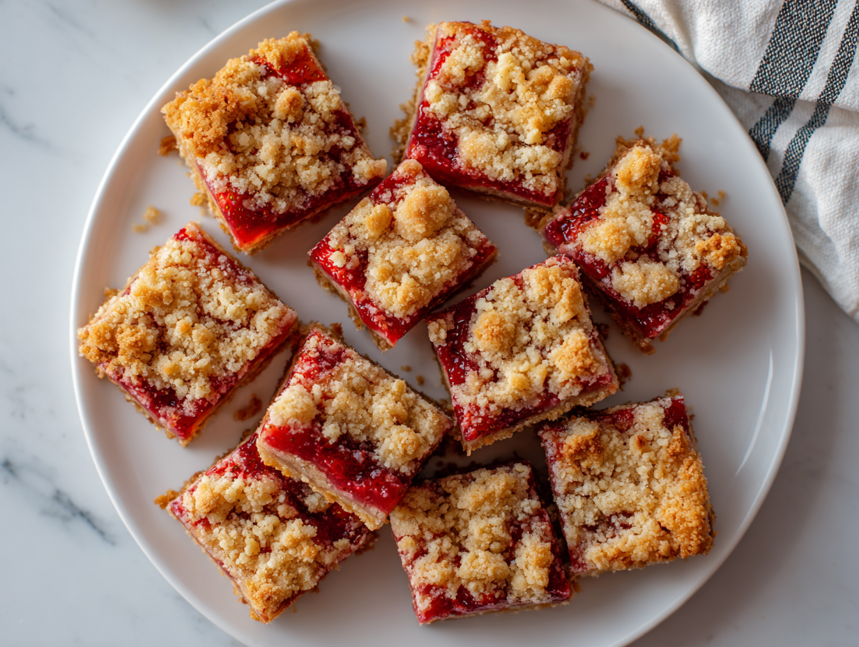 Best Strawberry Crumble Bars Recipe Ever!