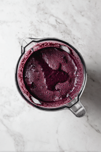 Blend on low speed until thick and smooth, adding more milk if needed.