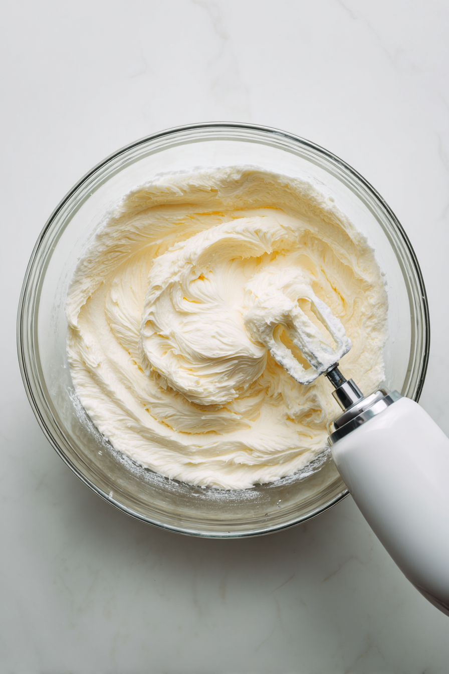 Cream softened butter and sugar in a large bowl until light and fluffy.
