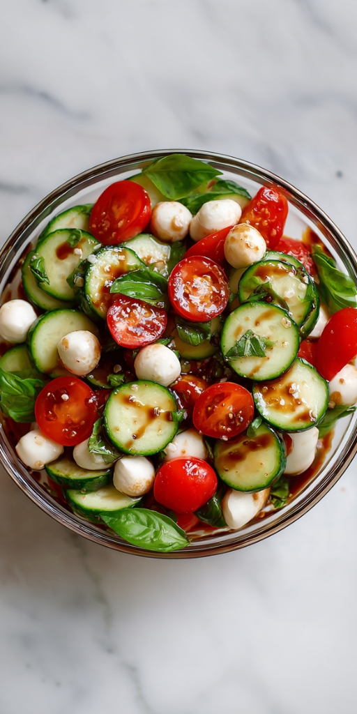 Best Cucumber Caprese Salad Recipe in 10-Mins!