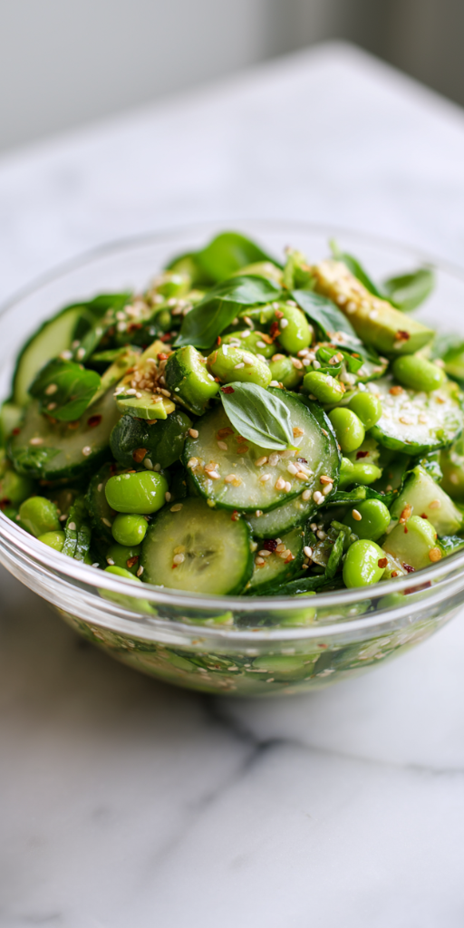 Best Cucumber Edamame Salad Recipe Ever!