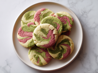 Delicious Strawberry Matcha Marble Cookies Recipe