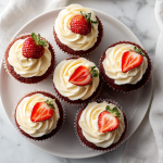 Delightful Strawberry Red Velvet Cupcakes Recipe!
