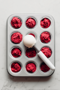 Fill each cupcake liner about 2/3 full with batter.