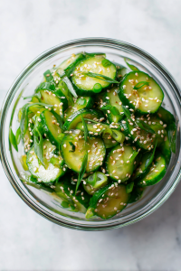 Garnish with sesame seeds and finely chopped green onions.