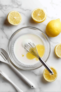 Stir milk and lemon juice together; set aside to curdle slightly.
