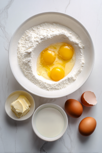 In a large bowl, mix the red velvet cake mix, eggs, melted butter, milk, vanilla, and sour cream (or yogurt).