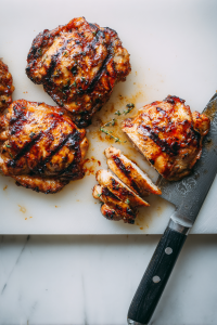 Let the chicken rest for 5 minutes before slicing.