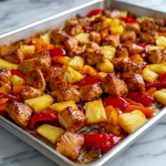 Perfect Sheet Pan Hawaiian Chicken Recipe!